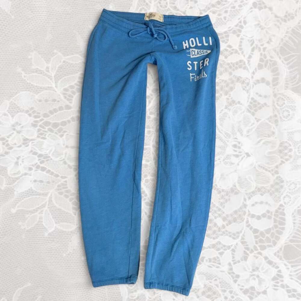Hollister Classic Finals Embroidered Logo Light Blue Sweatpants
